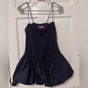 Edikted Navy Blue Strappy Dress